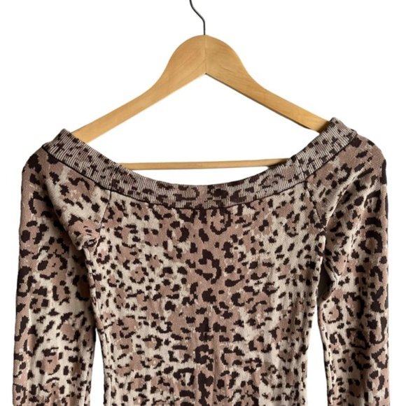 Michael Costello x Revolve Emma Mini Dress Size Small in Brown Leopard - Picture 6 of 11